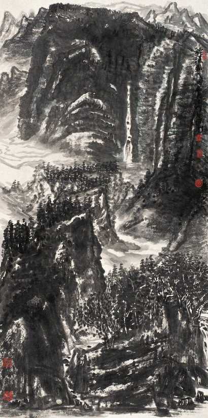 詹志峰 乙酉（2005年）作 山水 立轴
